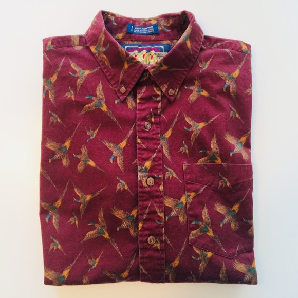 Chaps Other - Ralph Lauren Chaps - 90s Pheasant Shirt - Size XL
